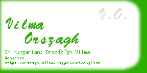 vilma orszagh business card